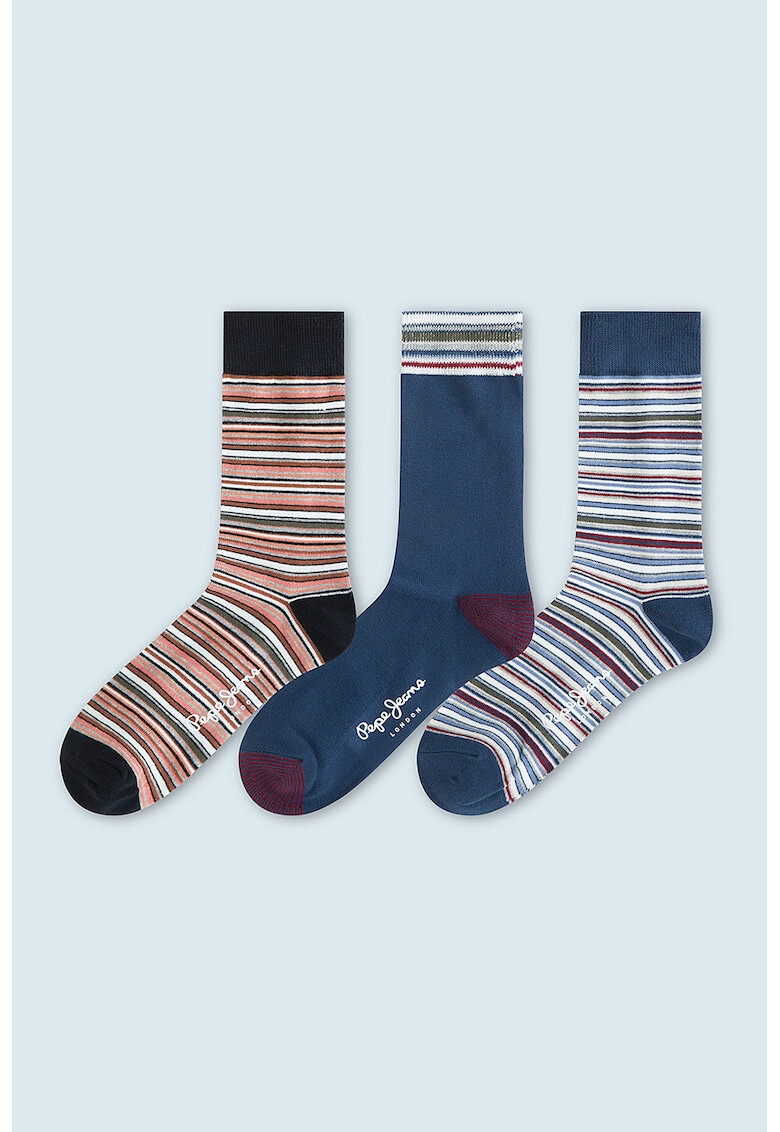 Pepe Jeans London Раирани чорапи - 3 чифта - Pepit.bg