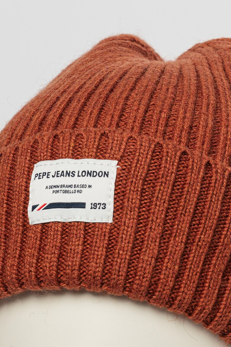 Pepe Jeans London Рипсена шапка Griffin с вълна - Pepit.bg