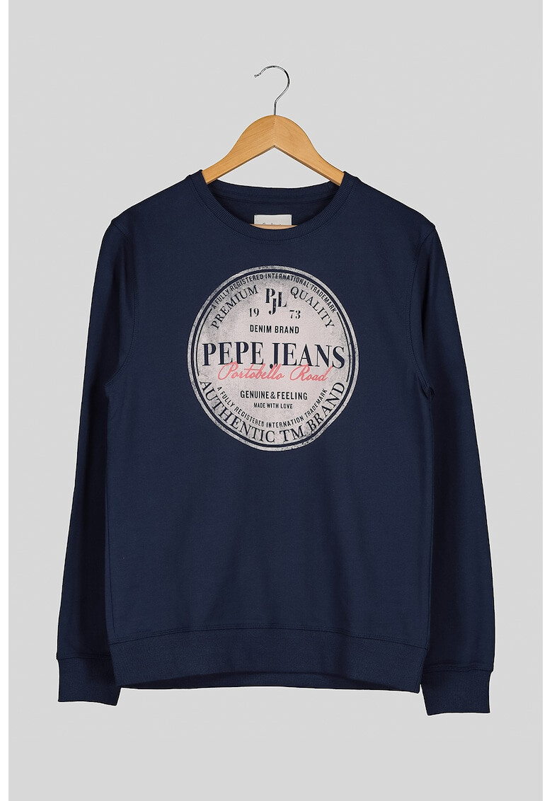 Pepe Jeans London Суитшърт с овално деколте и лого - Pepit.bg