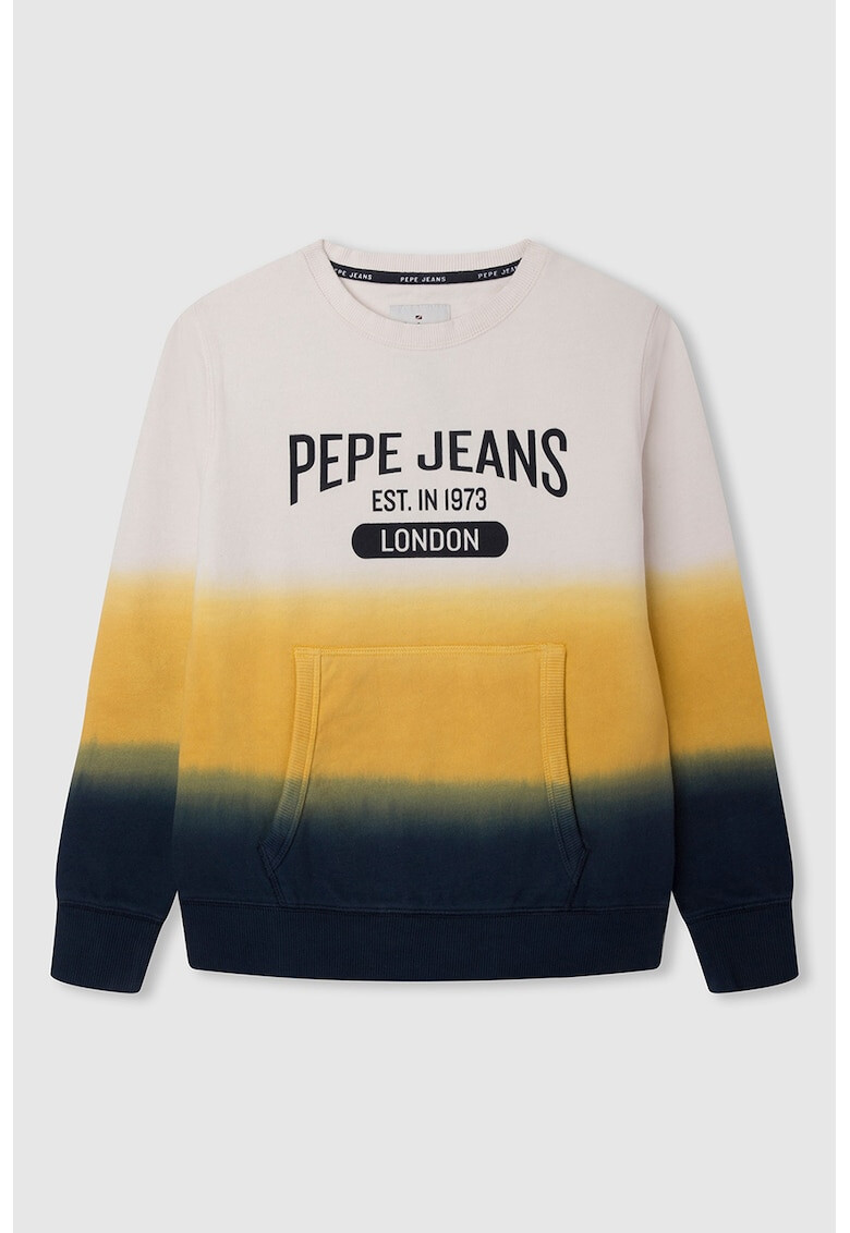 Pepe Jeans London Суитшърт с принт и джоб кенгуру - Pepit.bg