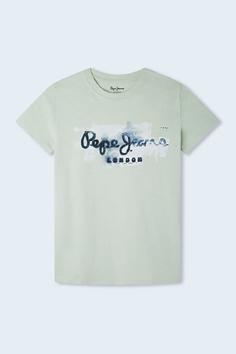 Pepe Jeans London Тениска Golders с овално деколте и лого - Pepit.bg