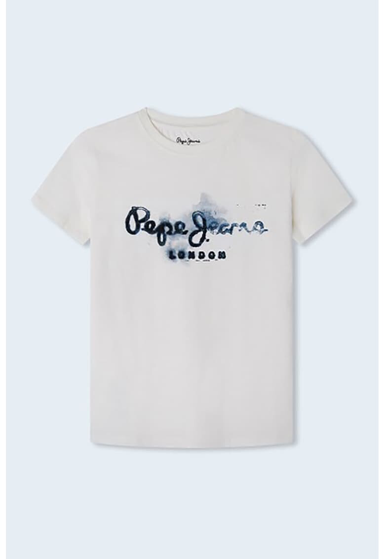 Pepe Jeans London Тениска Golders с овално деколте и лого - Pepit.bg