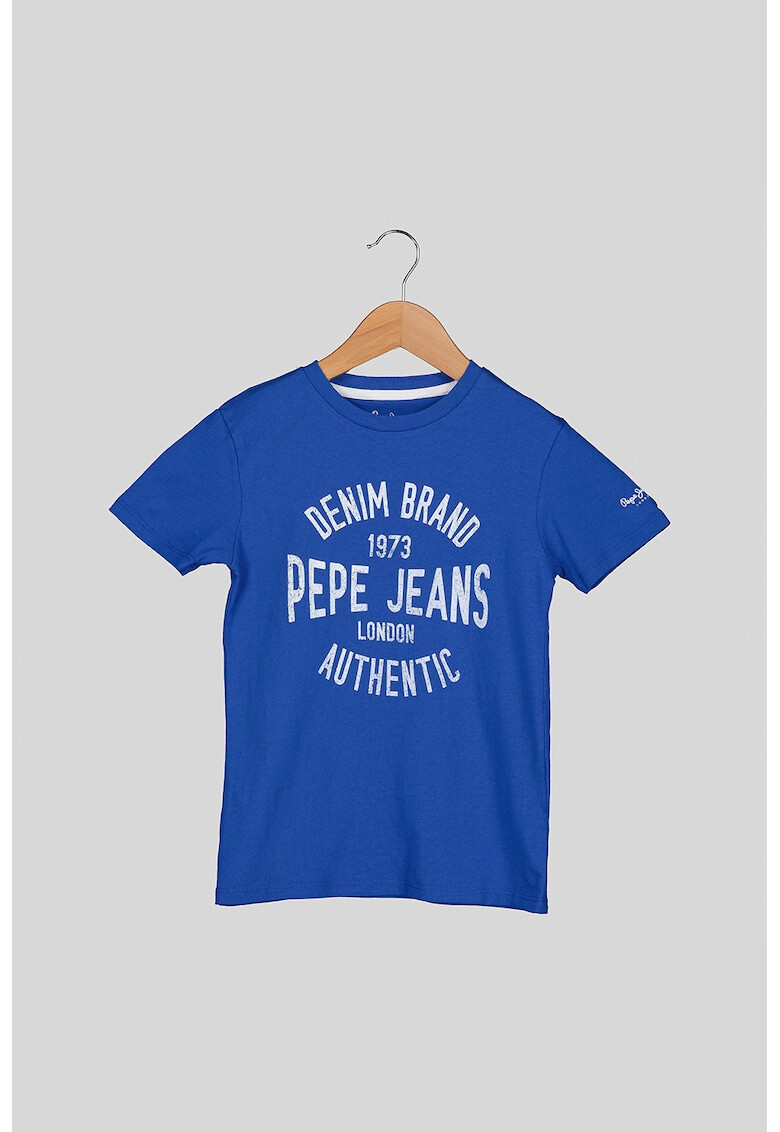 Pepe Jeans London Тениска Jack с овално деколте и лого - Pepit.bg