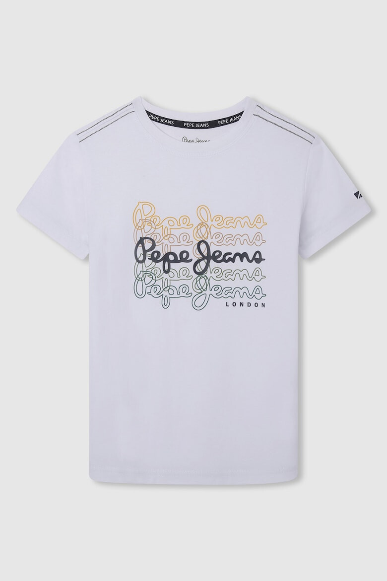 Pepe Jeans London Тениска с лого в преливащи се нюанси - Pepit.bg