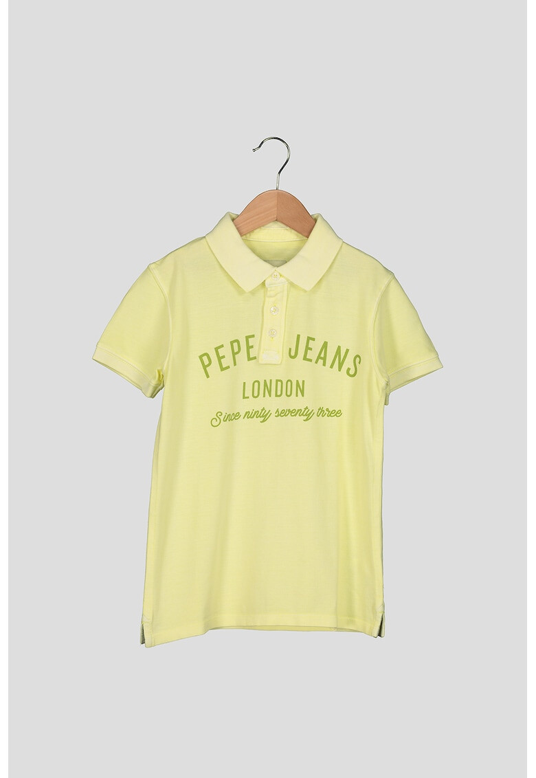 Pepe Jeans London Тениска с яка и лого - Pepit.bg