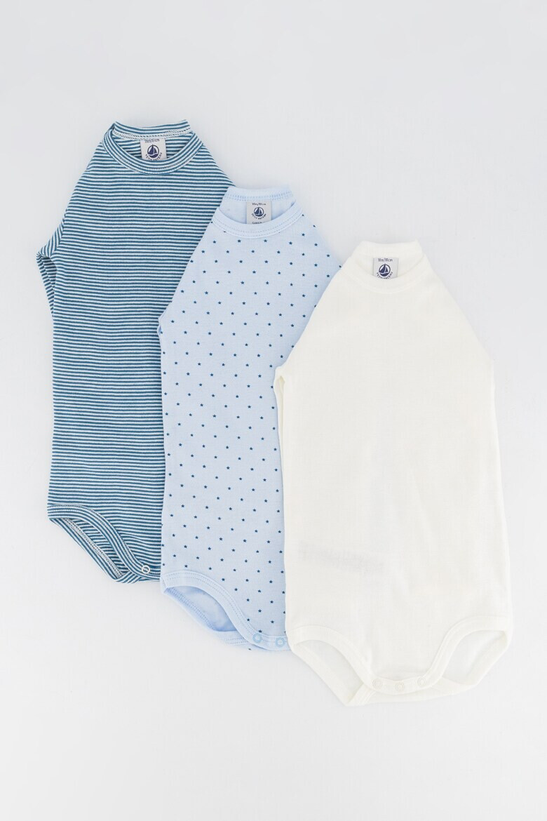 PETIT BATEAU Боди с щампа - 3 чифта - Pepit.bg