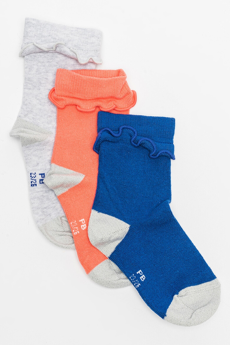 PETIT BATEAU Чорапи с вълнообразен подгъв - 3 чифта - Pepit.bg