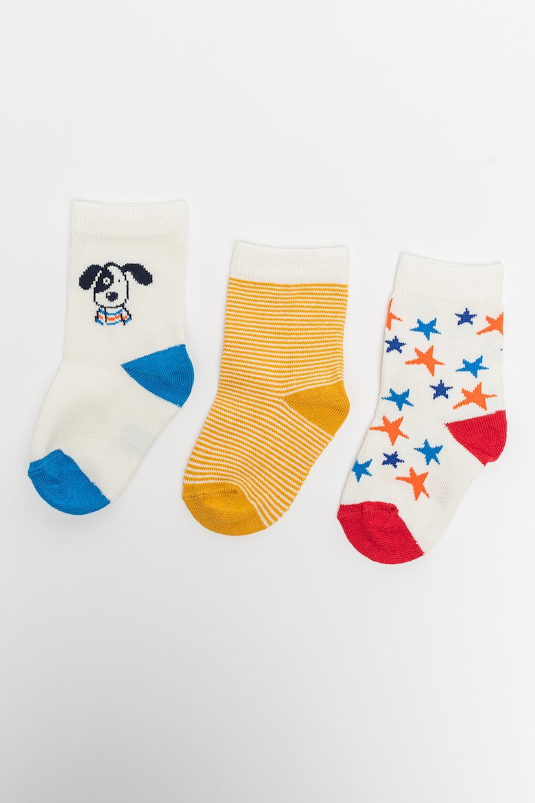 PETIT BATEAU Десенирани къси чорапи - 3 чифта - Pepit.bg