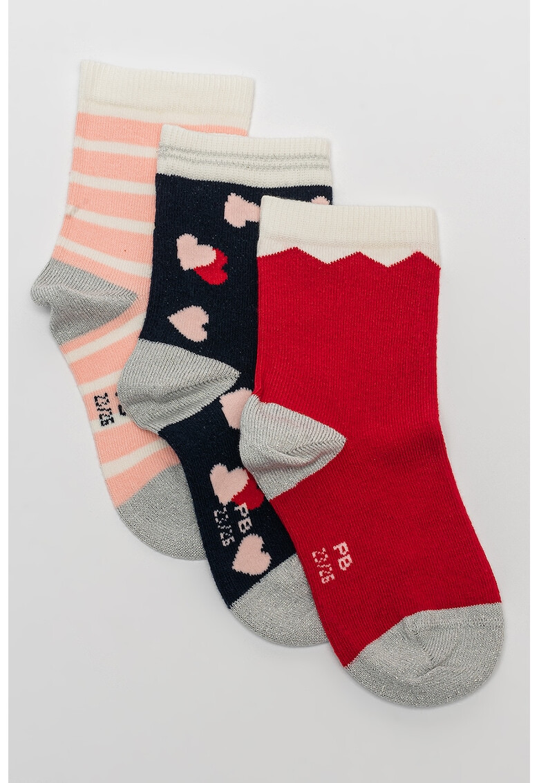 PETIT BATEAU Къси чорапи с памук - 3 чифта - Pepit.bg