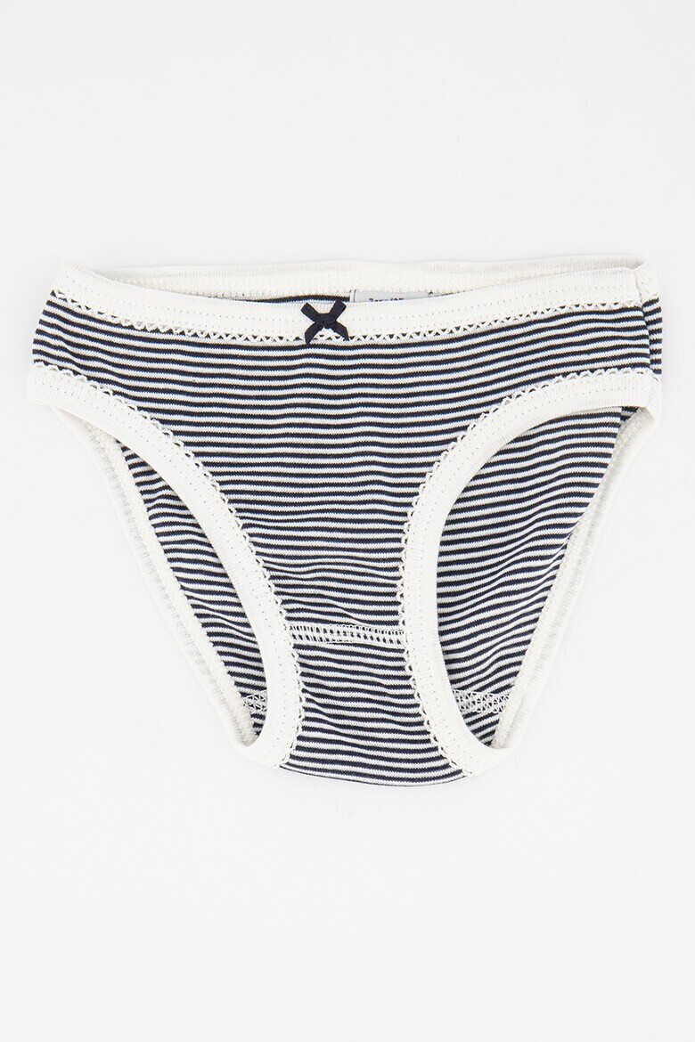PETIT BATEAU Раирани памучни бикини 3 чифта - Pepit.bg