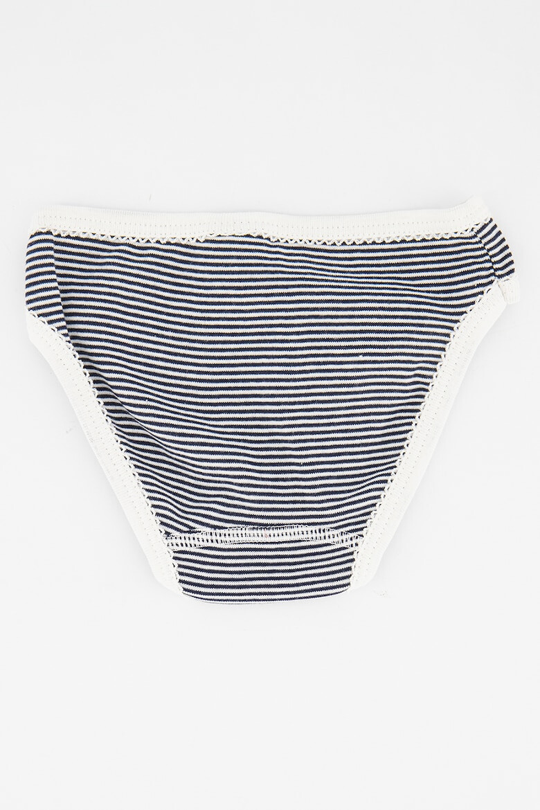 PETIT BATEAU Раирани памучни бикини 3 чифта - Pepit.bg