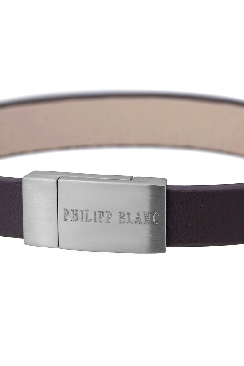 Philipp Blanc Кожена гривна с лого - Pepit.bg