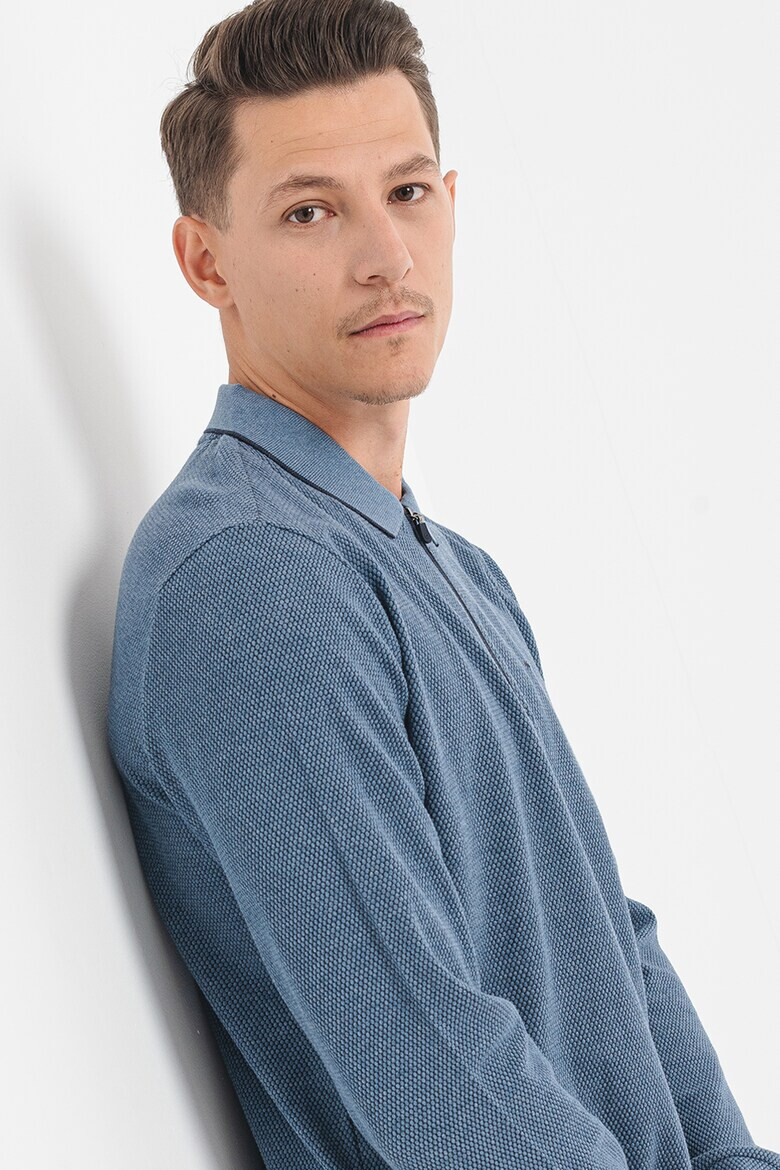 Pierre Cardin Блуза с яка и къс цип - Pepit.bg