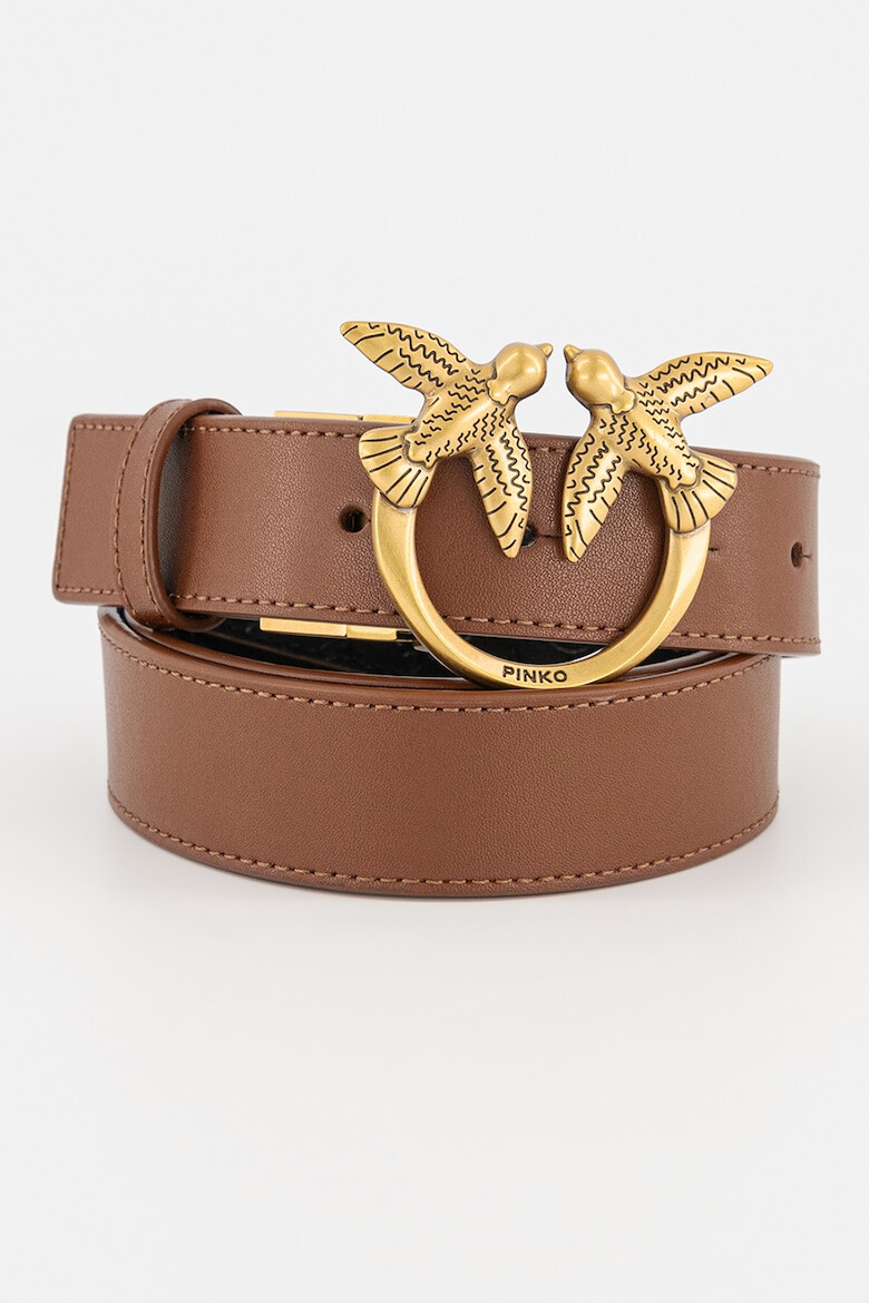 Pinko Двулицев кожен колан Love Berry - Pepit.bg