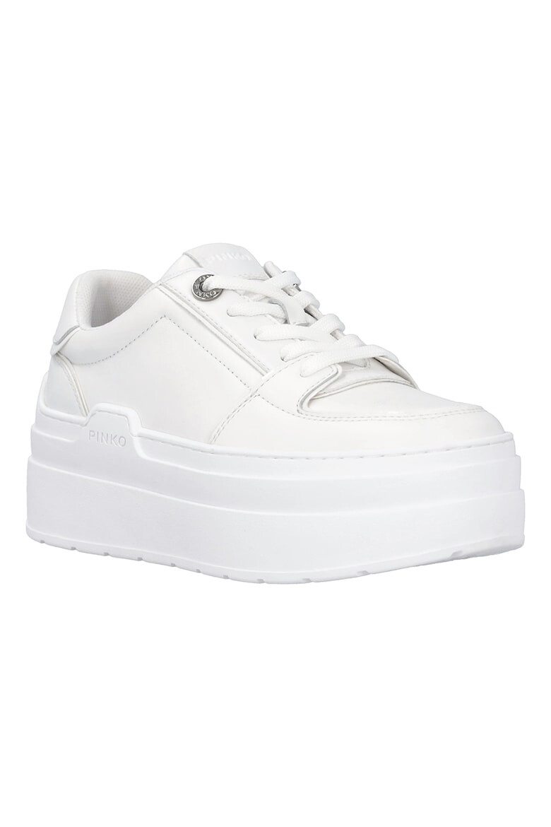 Pinko Greta Leather&Eco Leather Flatform Sneakers - Pepit.bg