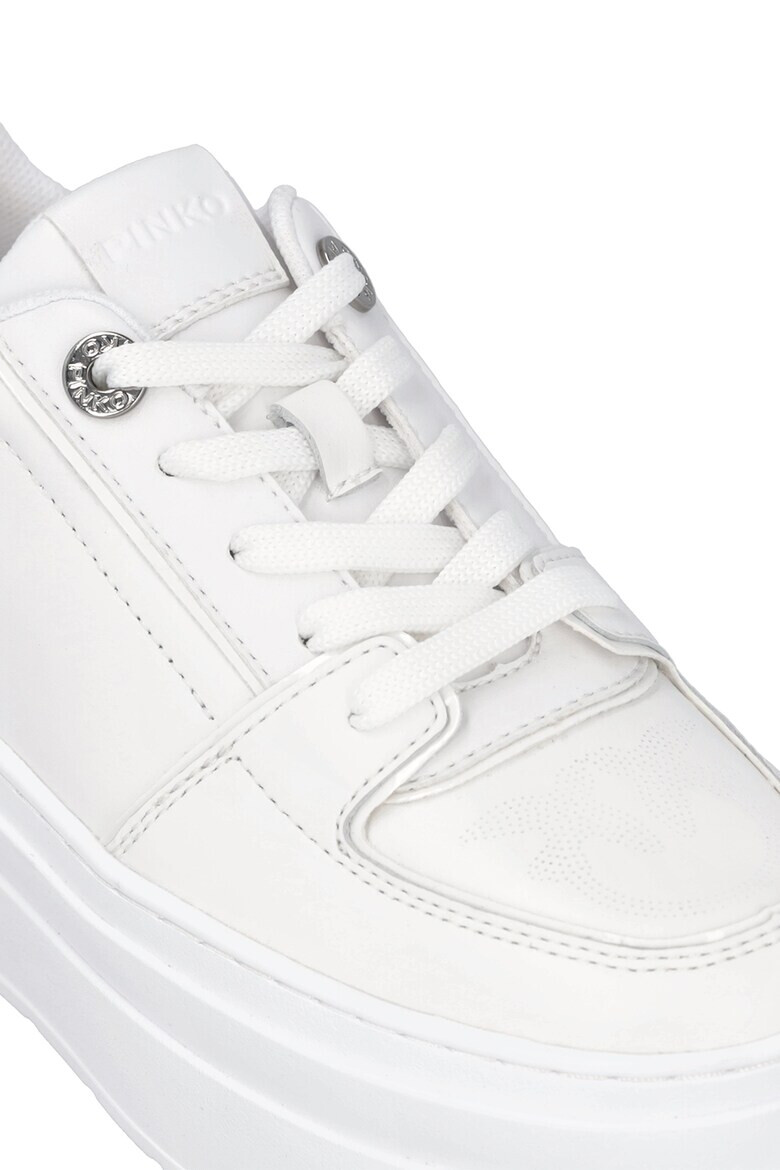 Pinko Greta Leather&Eco Leather Flatform Sneakers - Pepit.bg