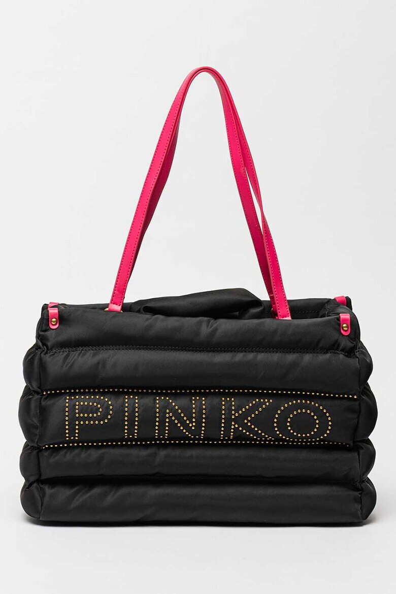 Pinko Капитонирана шопинг чанта с лого - Pepit.bg