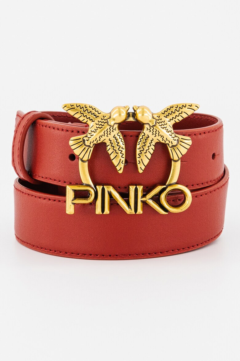 Pinko Кожен колан Love Aster с лого - Pepit.bg