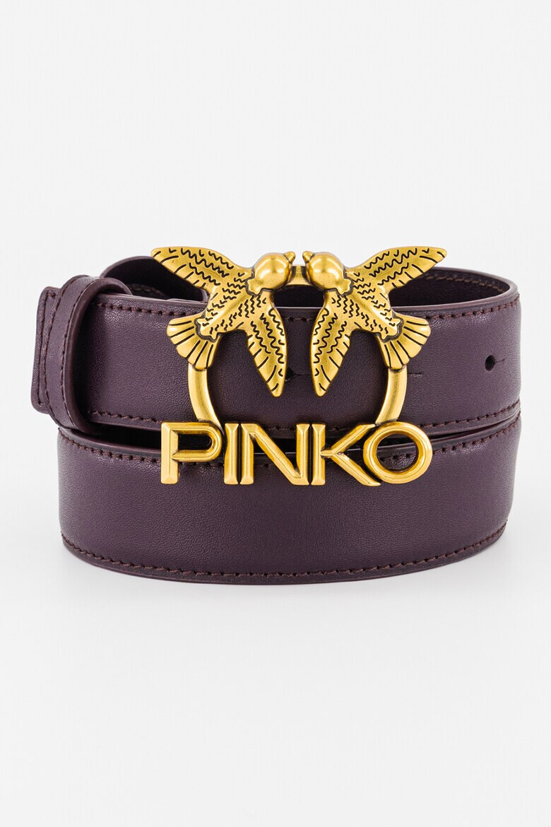 Pinko Кожен колан Love Aster с лого - Pepit.bg