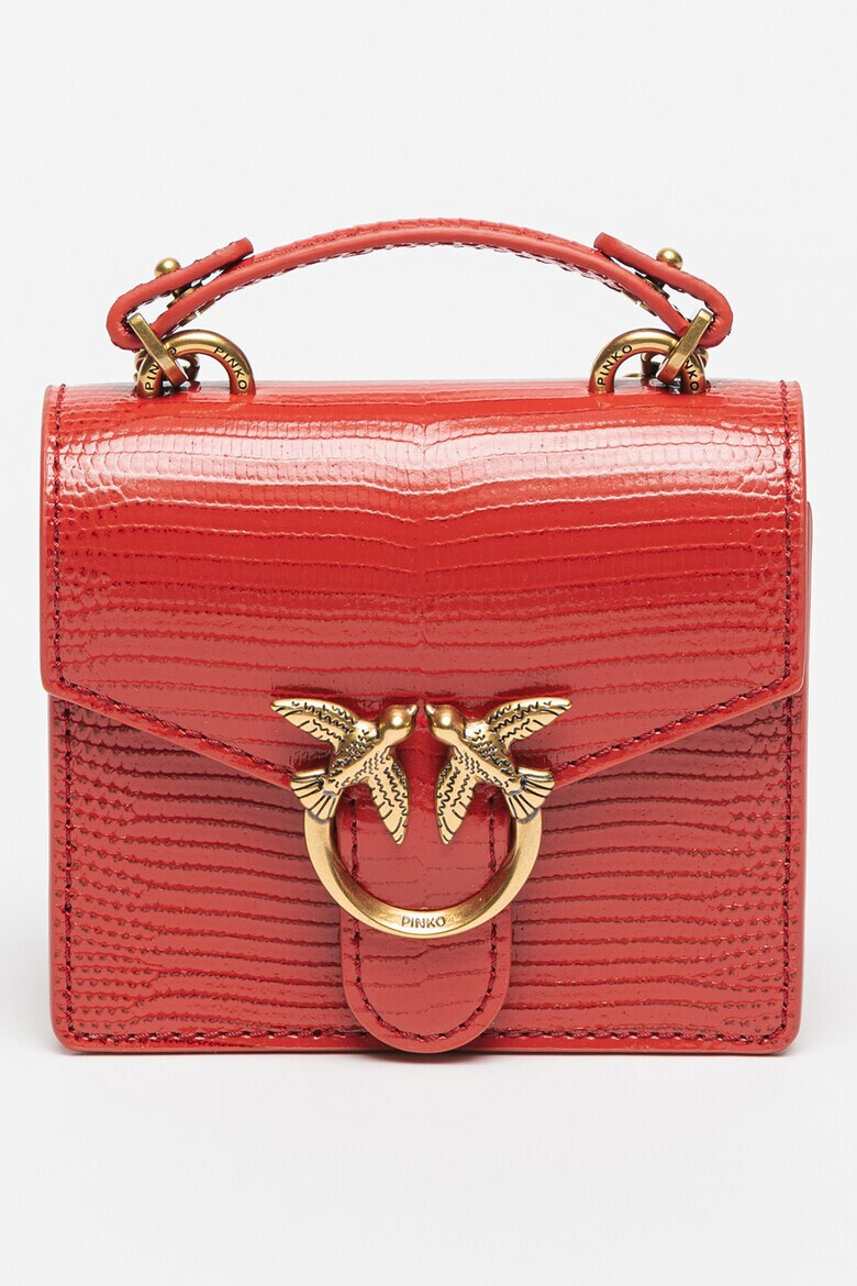 Pinko Кожена чанта Love Micro с лого - Pepit.bg