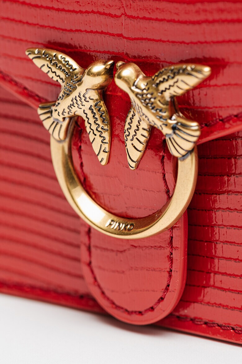 Pinko Кожена чанта Love Micro с лого - Pepit.bg