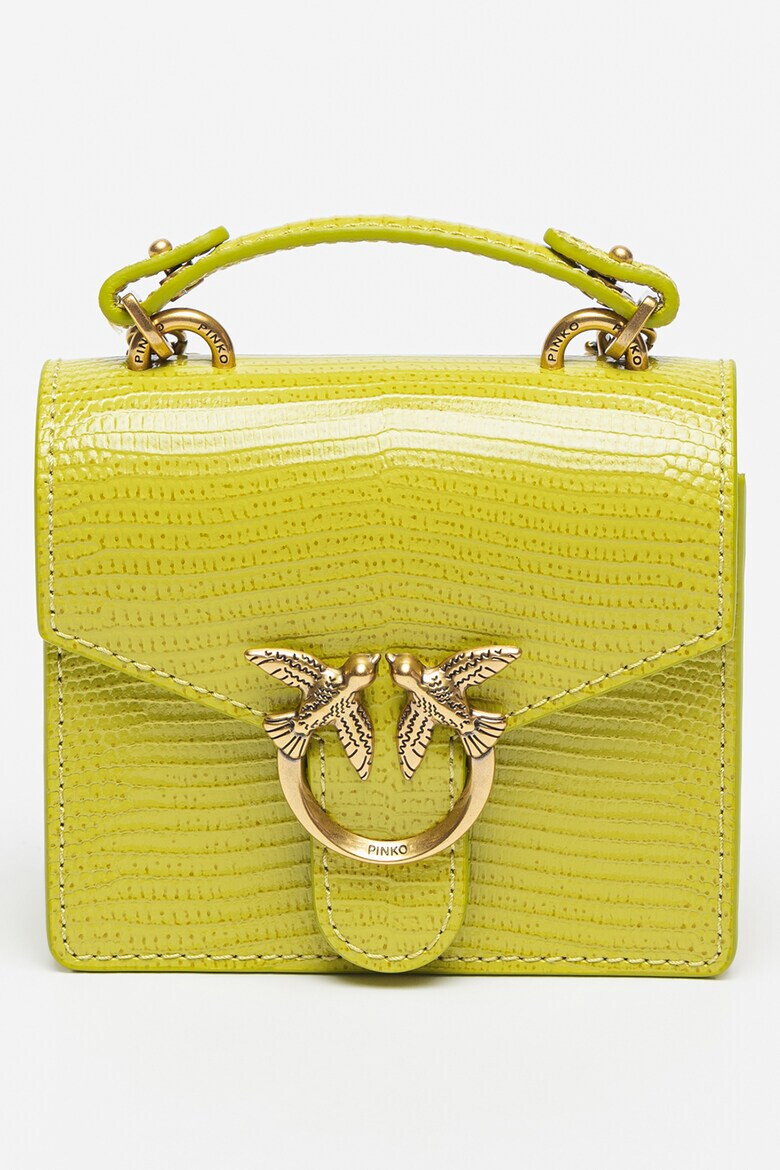 Pinko Кожена чанта Love Micro с лого - Pepit.bg