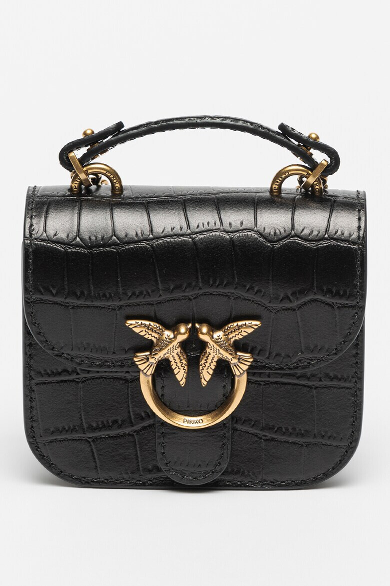 Pinko Кожена чанта Love Micro с шагрен - Pepit.bg