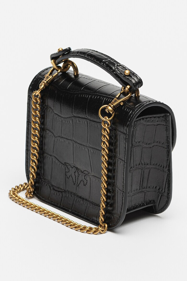 Pinko Кожена чанта Love Micro с шагрен - Pepit.bg