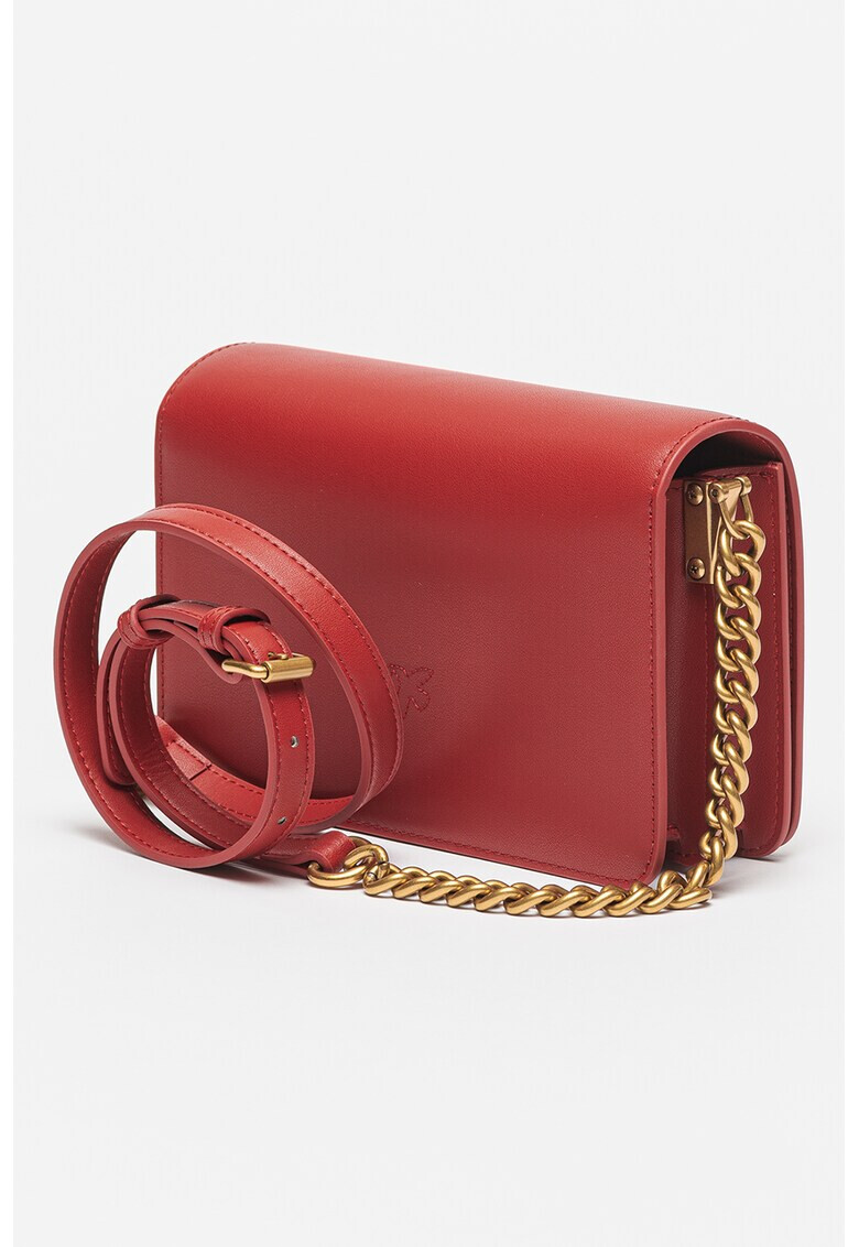 Pinko Кожена чанта Love Mini Click с лого - Pepit.bg