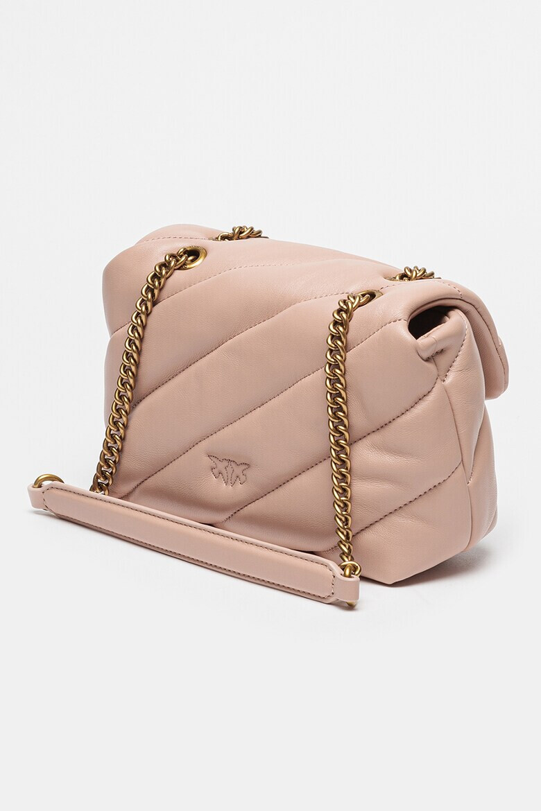 Pinko Кожена чанта през рамо Love Mini Puff - Прашно розово - 15x21x9 - Pepit.bg