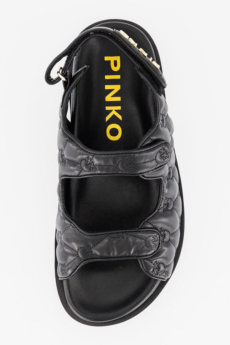 Pinko Кожени сандали Olivia с лого - Pepit.bg