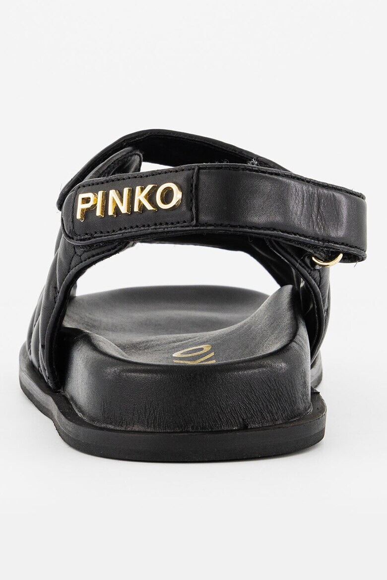 Pinko Кожени сандали Olivia с лого - Pepit.bg
