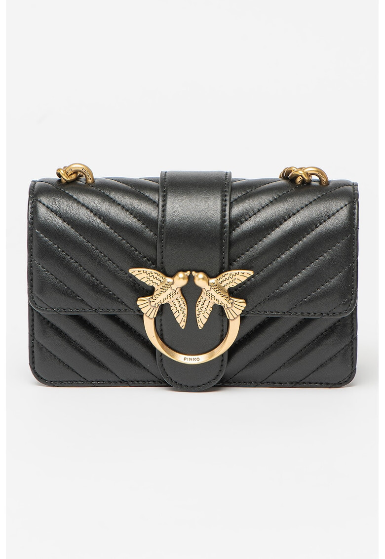 Pinko Кожена чанта Love Mini с капитониран ефект - Pepit.bg