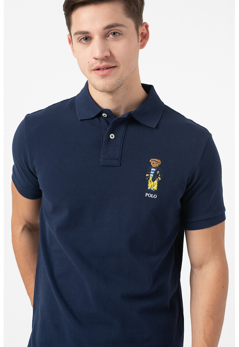 Polo Ralph Lauren Тениска по тялото с яка - Pepit.bg