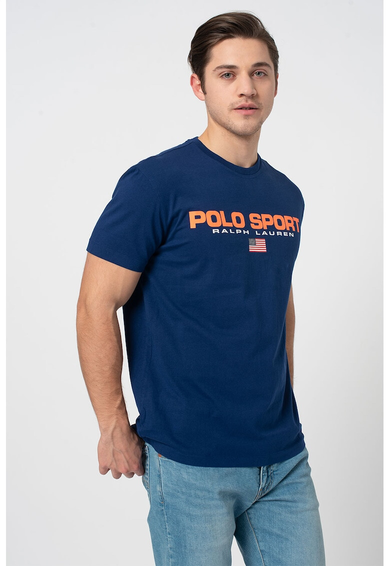 Polo Ralph Lauren Тениска с овално деколте и лого - Pepit.bg