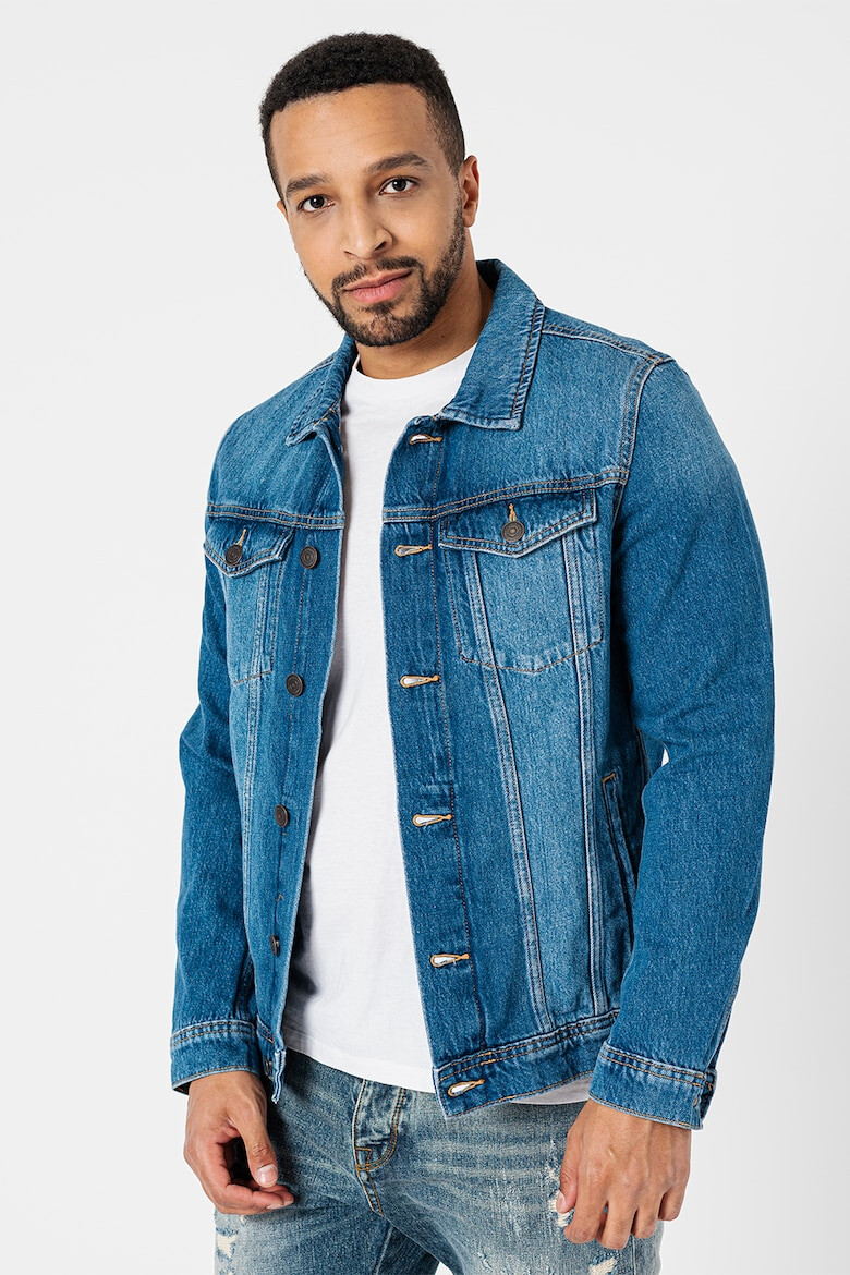 Produkt by Jack & Jones Jack & Jones Яке от деним със захабен ефект Lucax - Pepit.bg