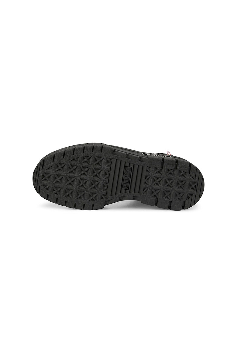Puma Боти Mayze Chelsea с равна платформа и текстил - Бял/Черен - Pepit.bg