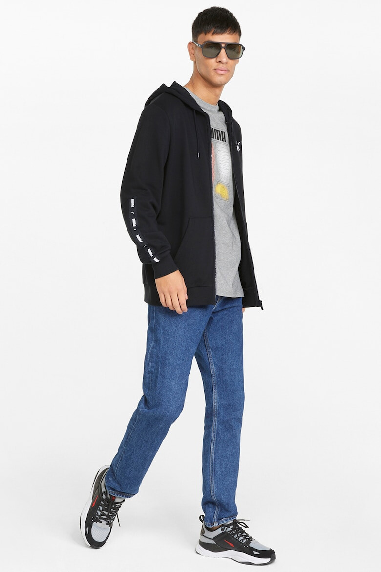 Puma Худи Essential с цип и лого - Черен - Pepit.bg