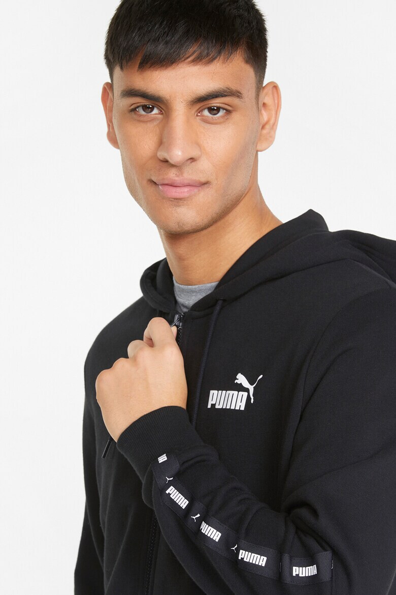 Puma Худи Essential с цип и лого - Черен - Pepit.bg