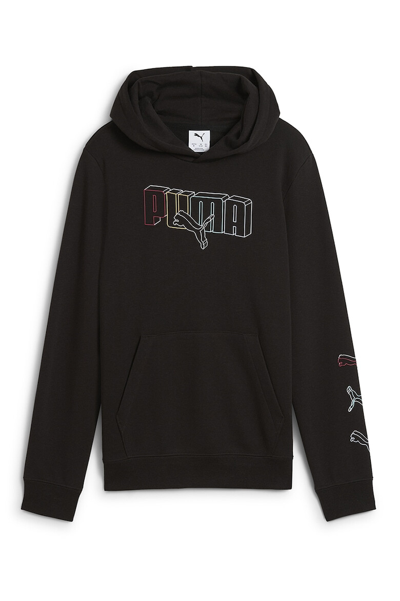 Puma Худи с лого и джоб кенгуру - Черен - Pepit.bg
