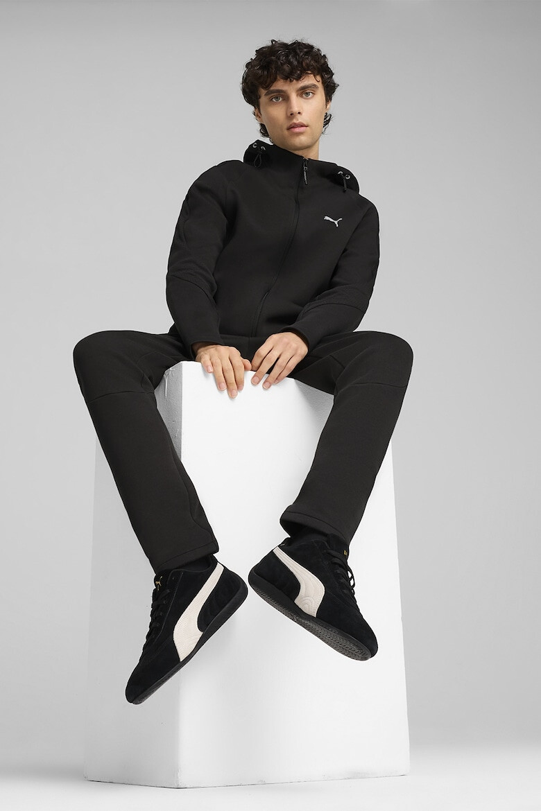 Puma Худи с цип и ръкави реглан - Черен - Pepit.bg