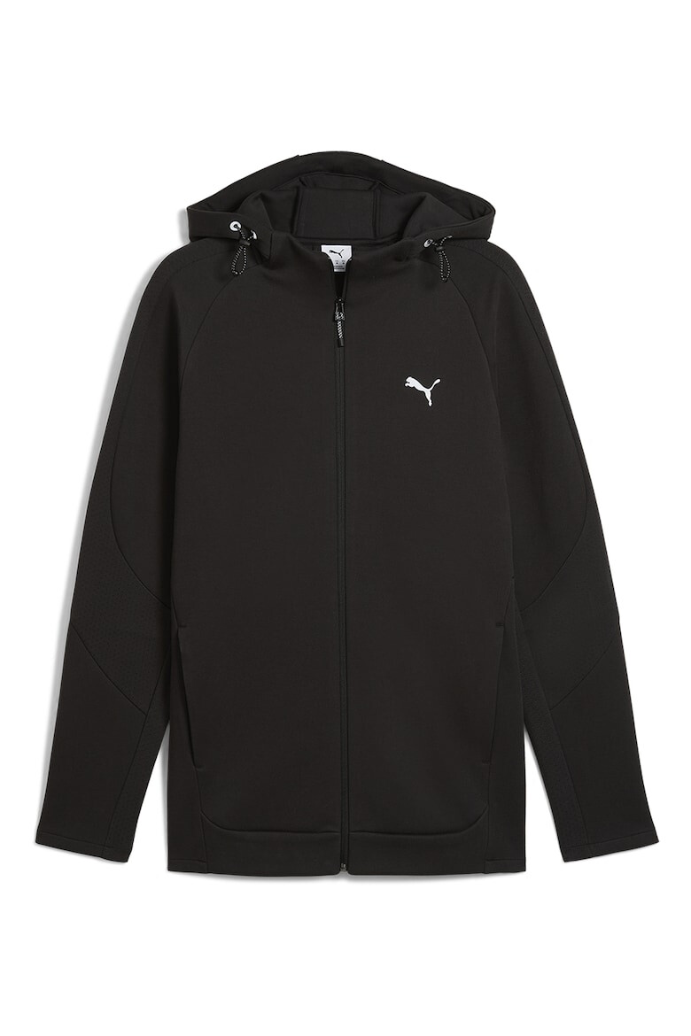 Puma Худи с цип и ръкави реглан - Черен - Pepit.bg