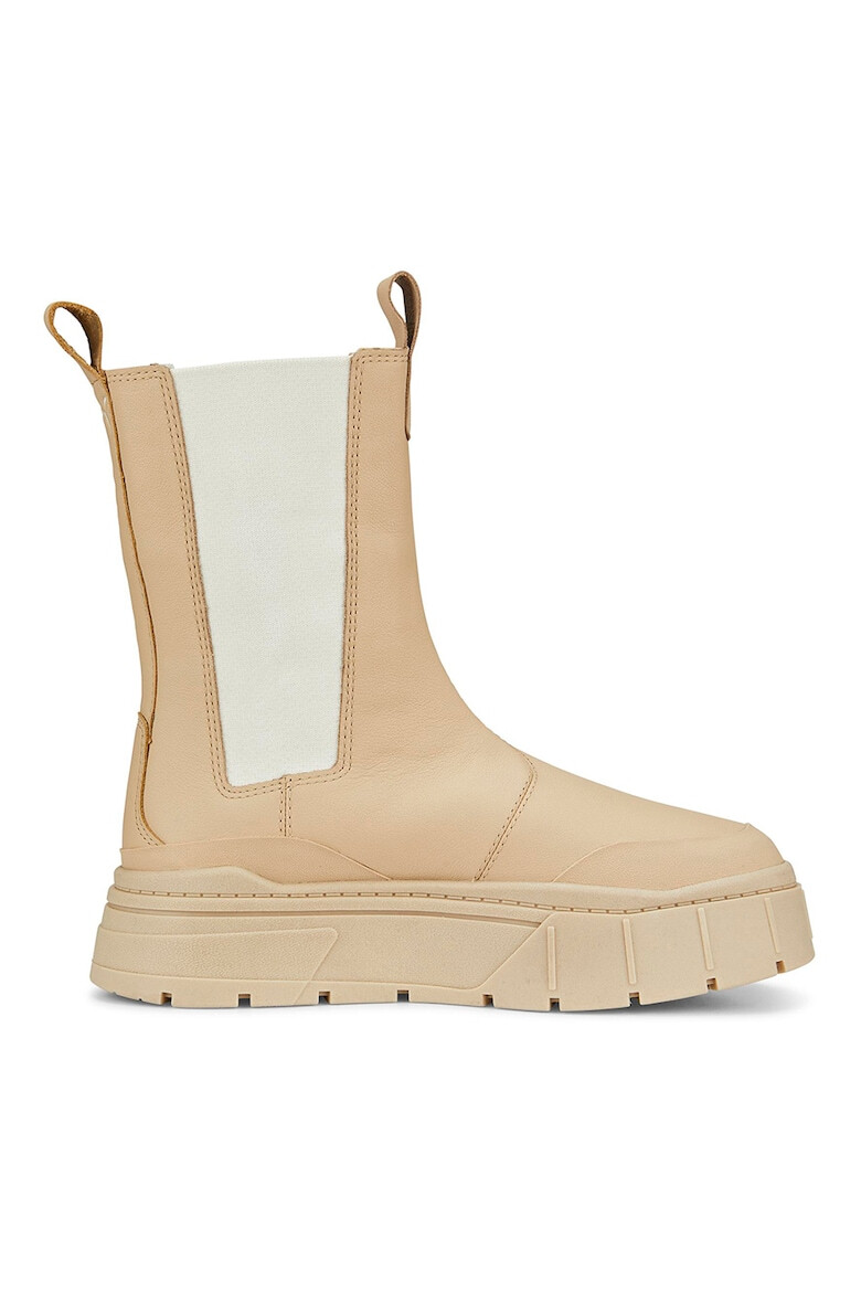 Puma Кожени ботуши Mayze Stack Chelsea с текстил - Бежов - Pepit.bg