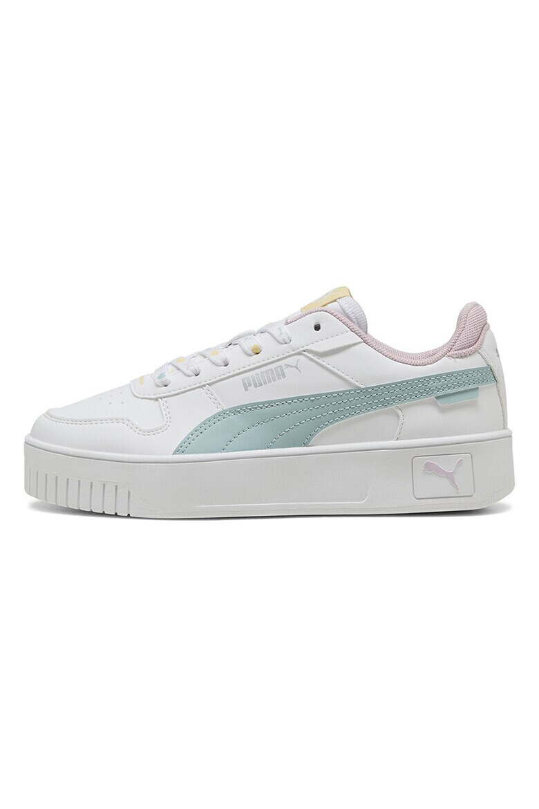 Puma Кожени обувки - Бял/Розово/Ментово зелено - Pepit.bg