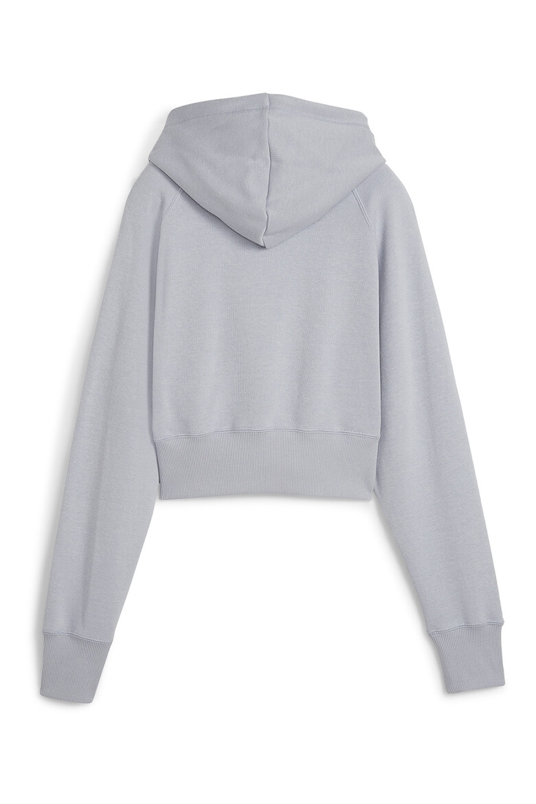 Puma Късо худи Classics+ с бродерия - Сив - Pepit.bg