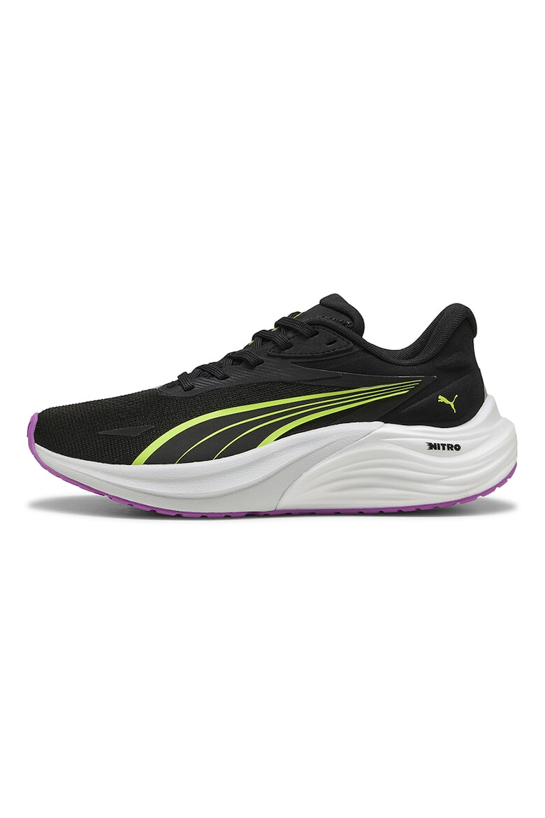 Puma Обувки за бягане Electrify NITRO™ 4 с лого встрани - Черен/Бял/Лайм зелено - Pepit.bg
