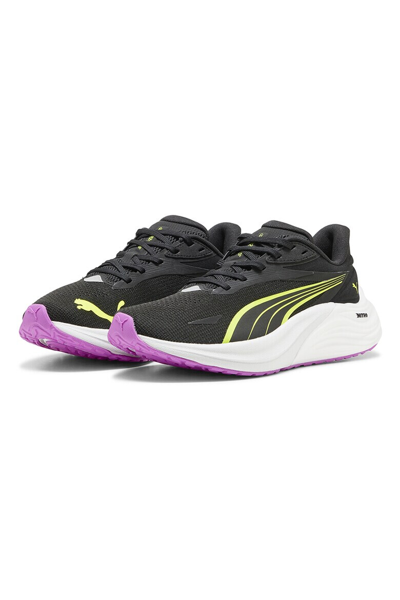 Puma Обувки за бягане Electrify NITRO™ 4 с лого встрани - Черен/Бял/Лайм зелено - Pepit.bg