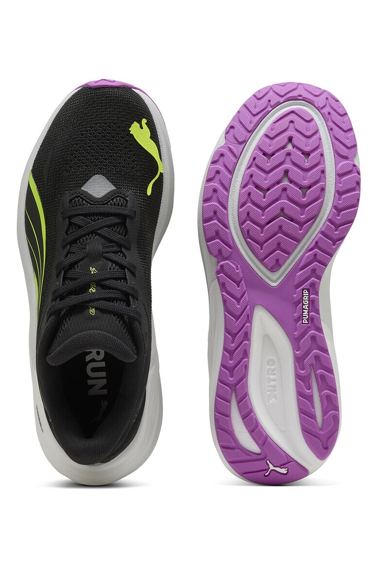 Puma Обувки за бягане Electrify NITRO™ 4 с лого встрани - Черен/Бял/Лайм зелено - Pepit.bg