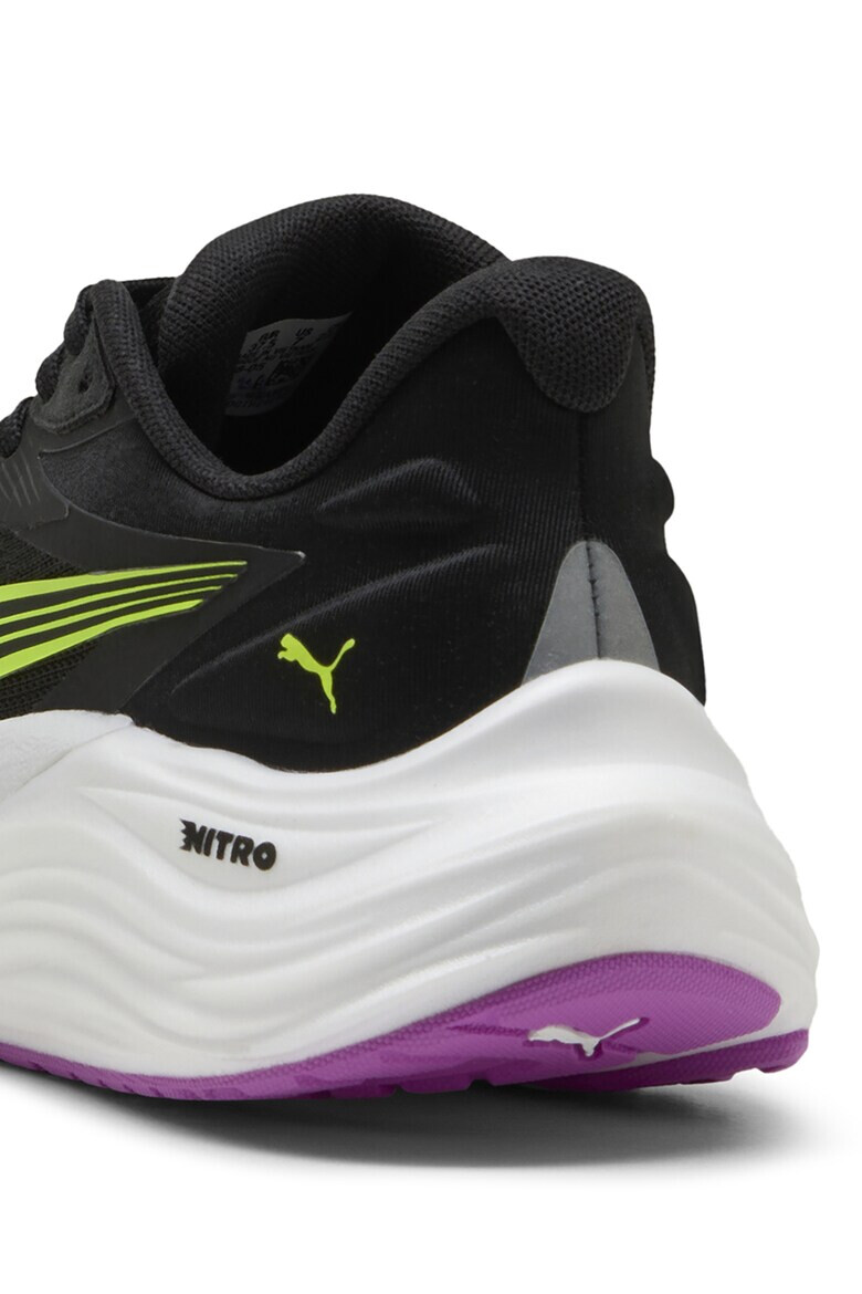 Puma Обувки за бягане Electrify NITRO™ 4 с лого встрани - Черен/Бял/Лайм зелено - Pepit.bg
