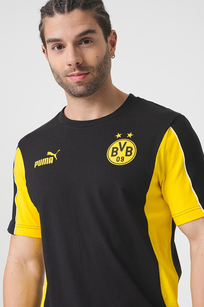 Puma Памучна тениска BVB с овално деколте - Pepit.bg
